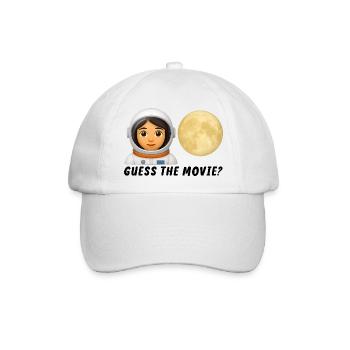 Astronaut und Mond Nacht Abenteuer Motive - Baseballkappe - Weiß/Weiß - Vorne