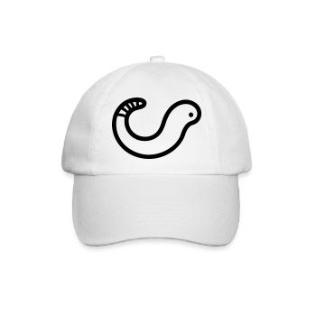 Regenwurm - Baseballkappe - Weiß/Weiß - Vorne