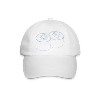 Sushi-Design - Baseballkappe - Weiß/Weiß - Vorne