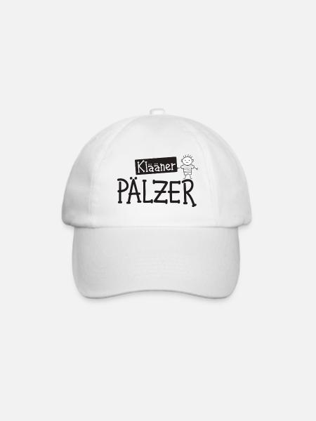 Klääner Pälzer Kinderdesign - Pfälzer Junge - Baseballkappe - Weiß/Weiß