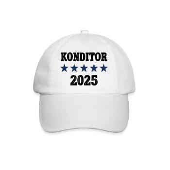 2025 Konditor Beruf Konditorei Job Arbeit Lehre - Baseballkappe - Weiß/Weiß - Vorne