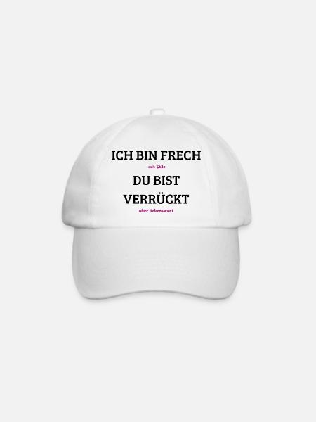 Mit Stil, aber liebenswert - Baseballkappe - Weiß/Weiß