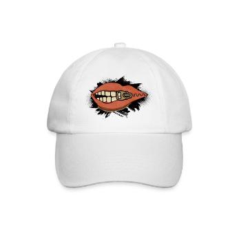 shut up - Baseballkappe - Weiß/Weiß - Vorne