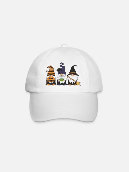 Hexen Gnom Trio Halloween - Baseballkappe - Weiß/Weiß