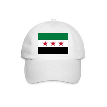 Grün Weiß Schwarz Sternenflagge - Baseballkappe - Weiß/Weiß - Vorne