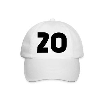 20 - Baseballkappe - Weiß/Weiß - Vorne