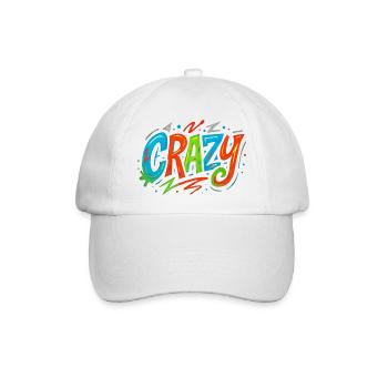 Graffiti Crazy Farbexplosion - Baseballkappe - Weiß/Weiß - Vorne