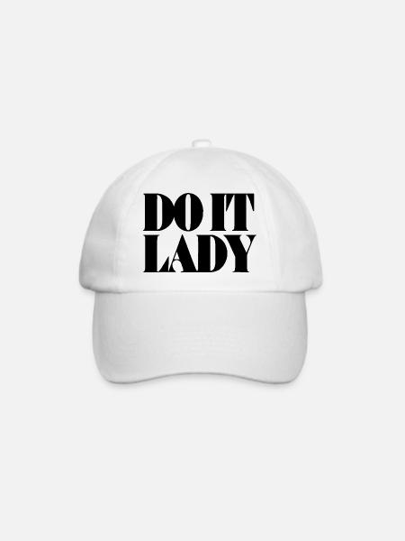 do it lady - schwarz - Baseballkappe - Weiß/Weiß
