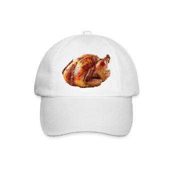 Truthahn Hähnchen Broiler Brathähnchen Hendl - Baseballkappe - Weiß/Weiß - Vorne