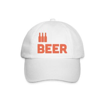 Bierliebhaber - Baseballkappe - Weiß/Weiß - Vorne
