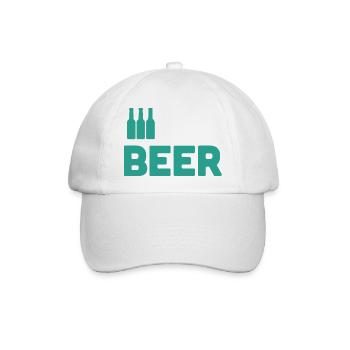 Bierliebhaber - Baseballkappe - Weiß/Weiß - Vorne