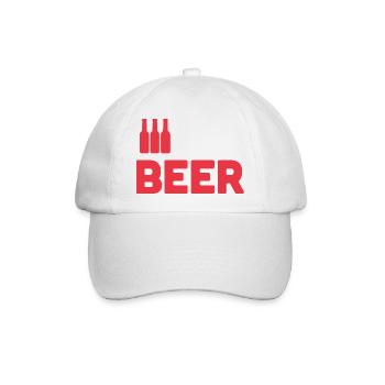 Bierliebhaber - Baseballkappe - Weiß/Weiß - Vorne
