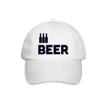 Bierliebhaber - Baseballkappe - Weiß/Weiß - Vorne