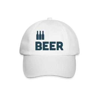 Bierliebhaber - Baseballkappe - Weiß/Weiß - Vorne
