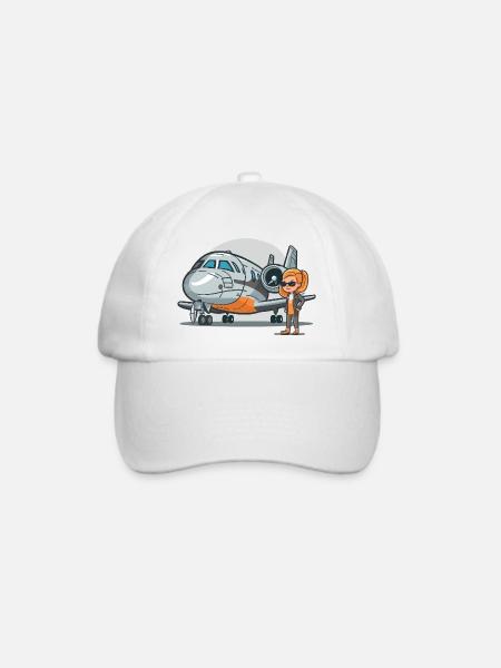 Jet Pilot Business Stil - Baseballkappe - Weiß/Weiß