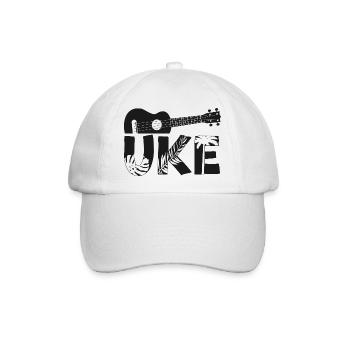 Hawaiian Ukulele Uke Uke - Baseballkappe - Weiß/Weiß - Vorne