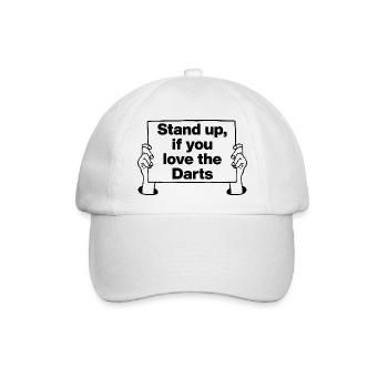 Stand Up – Darts Fan Anthem​, Ally Pally Wahnsinn - Baseballkappe - Weiß/Weiß - Vorne