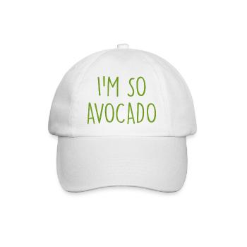 Avocado - Baseballkappe - Weiß/Weiß - Vorne