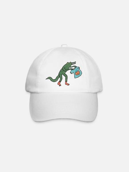 Kroko_mit_shirt - Baseballkappe - Weiß/Weiß