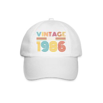 Retro 1986 Stripes - Baseballkappe - Weiß/Weiß - Vorne