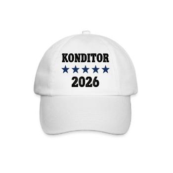 Konditor Beruf Konditorei Job Arbeit Bäcker Lehre - Baseballkappe - Weiß/Weiß - Vorne