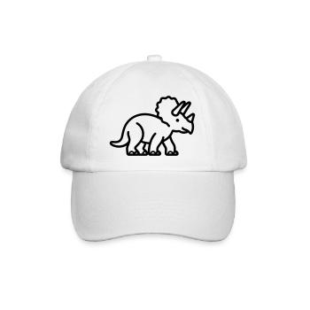 Triceratops - Baseballkappe - Weiß/Weiß - Vorne