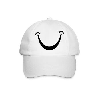 Lächeln - Baseballkappe - Weiß/Weiß - Vorne