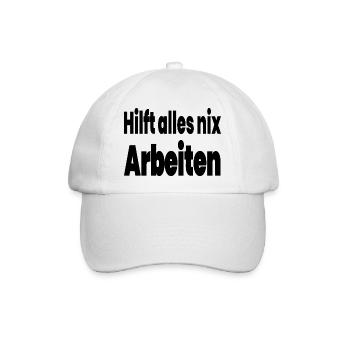 Arbeiten - Baseballkappe - Weiß/Weiß - Vorne