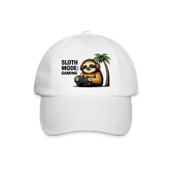 Palm Gamer Faultier - Baseballkappe - Weiß/Weiß - Vorne