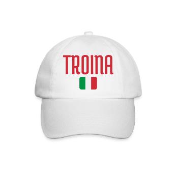 Trona-Italien-Flagge - Baseballkappe - Weiß/Weiß - Vorne