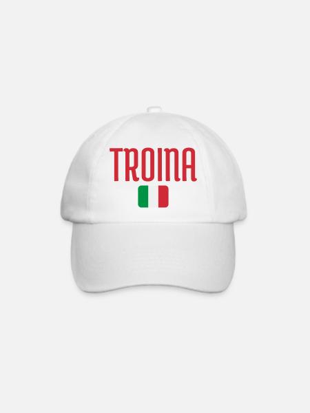 Trona-Italien-Flagge - Baseballkappe - Weiß/Weiß
