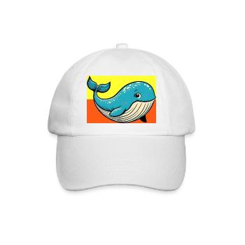 Wal - Baseballkappe - Weiß/Weiß - Vorne