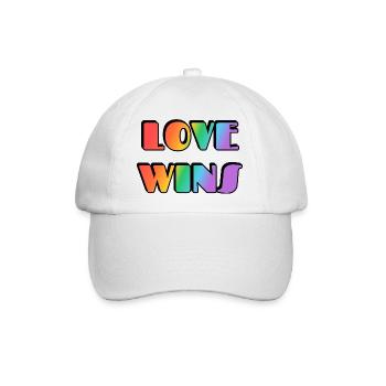 Love Wins Rainbow Gradient - Baseballkappe - Weiß/Weiß - Vorne