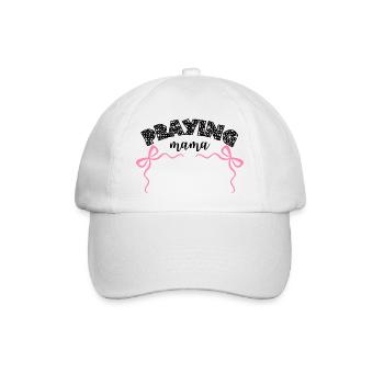 PRAYINGmama - Christliche Produkte - Baseballkappe - Weiß/Weiß - Vorne