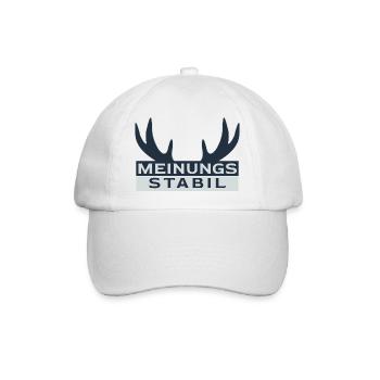 meinungsstabil Dickkopf Sturkopf Sturschädel stur - Baseballkappe - Weiß/Weiß - Vorne
