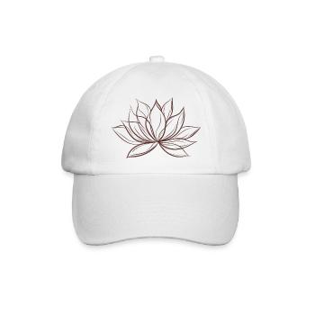 Lotusblüte - Baseballkappe - Weiß/Weiß - Vorne