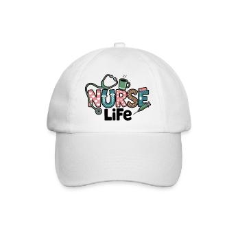 Krankenschwester Life Geschenk Geschenkidee - Baseballkappe - Weiß/Weiß - Vorne