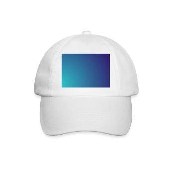 Kreisender Cyan-Violett Gradient - Baseballkappe - Weiß/Weiß - Vorne