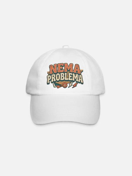 Nema Problema Shirt Lustig Balkan Jugo Geschenk - Baseballkappe - Weiß/Weiß