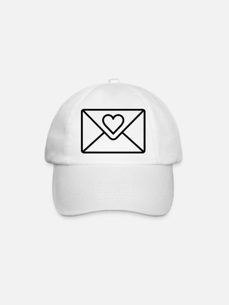 Liebesbrief - Baseballkappe - Weiß/Weiß