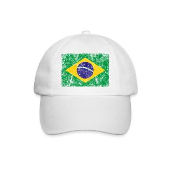 Brasilien  - Baseballkappe - Weiß/Weiß - Vorne