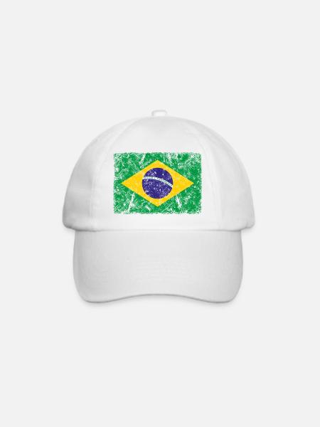 Brasilien  - Baseballkappe - Weiß/Weiß