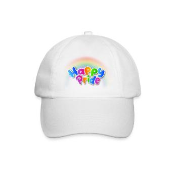 Happy Pride Rainbow Tippfehler - Baseballkappe - Weiß/Weiß - Vorne