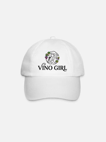 Vino girl - Baseballkappe - Weiß/Weiß