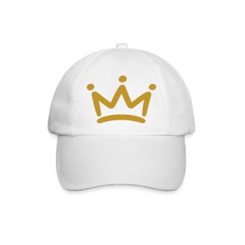 Goldene Krone für Könige - Baseballkappe - Weiß/Weiß - Vorne