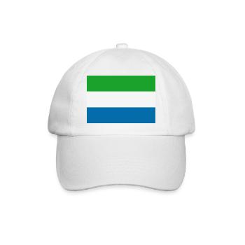 Sierra Leone-Flagge - Baseballkappe - Weiß/Weiß - Vorne