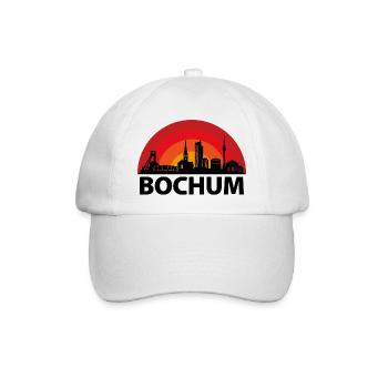 Bochum Skyline Kreise - Baseballkappe - Weiß/Weiß - Vorne
