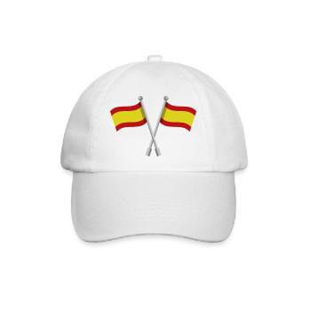Spanische Flagge - Baseballkappe - Weiß/Weiß - Vorne