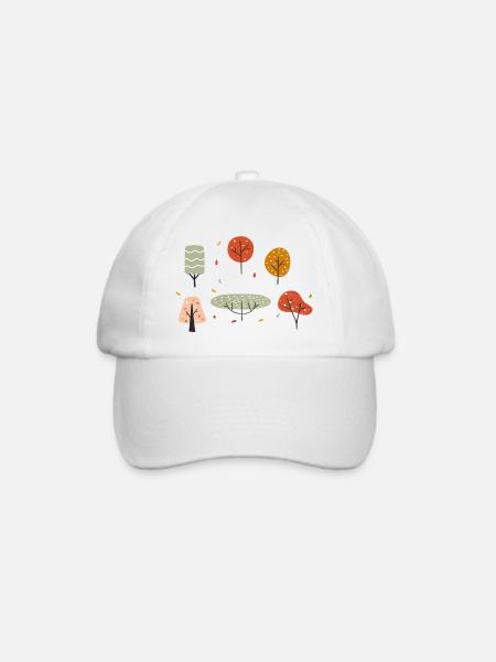 Herbst - Baseballkappe - Weiß/Weiß