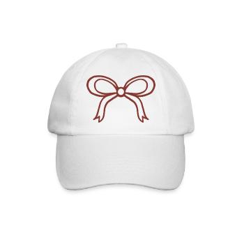 Silhouette der Bandschleife - Baseballkappe - Weiß/Weiß - Vorne